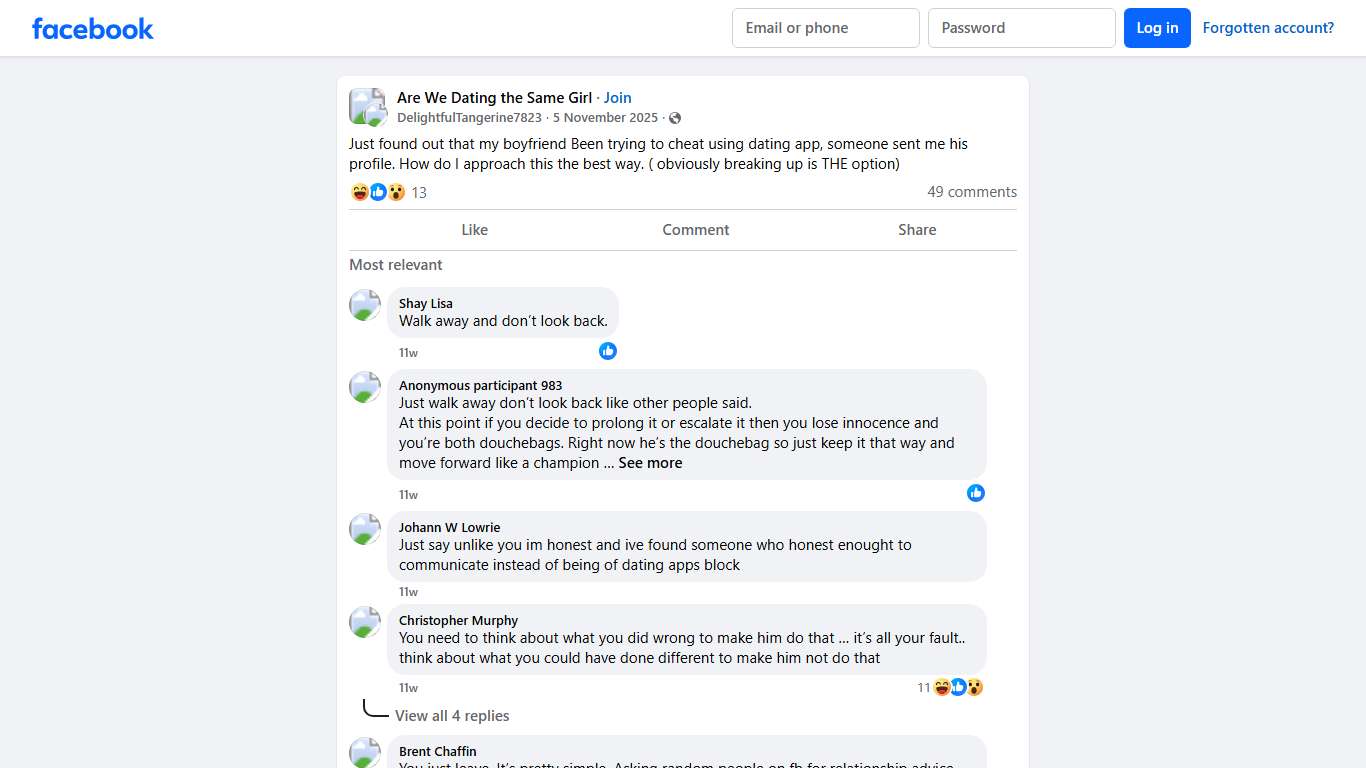 Are We Dating the Same Girl | Just found out that my boyfriend Been trying to cheat using dating app, someone sent me his profile | Facebook